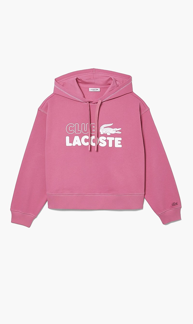 

Lacoste Pink Oversize Fit Hoodie for Women | The Deal Outlet