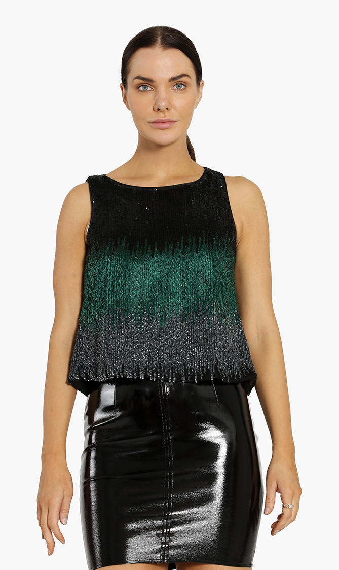 

Sequined Sleeveless Top