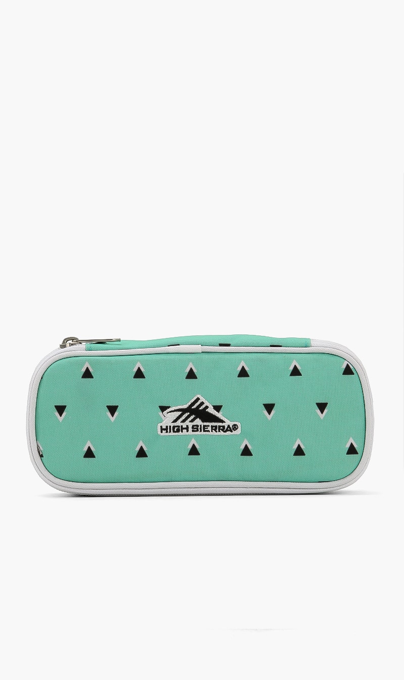 

Iconic Slim Tri Geo Pencil Case, Green