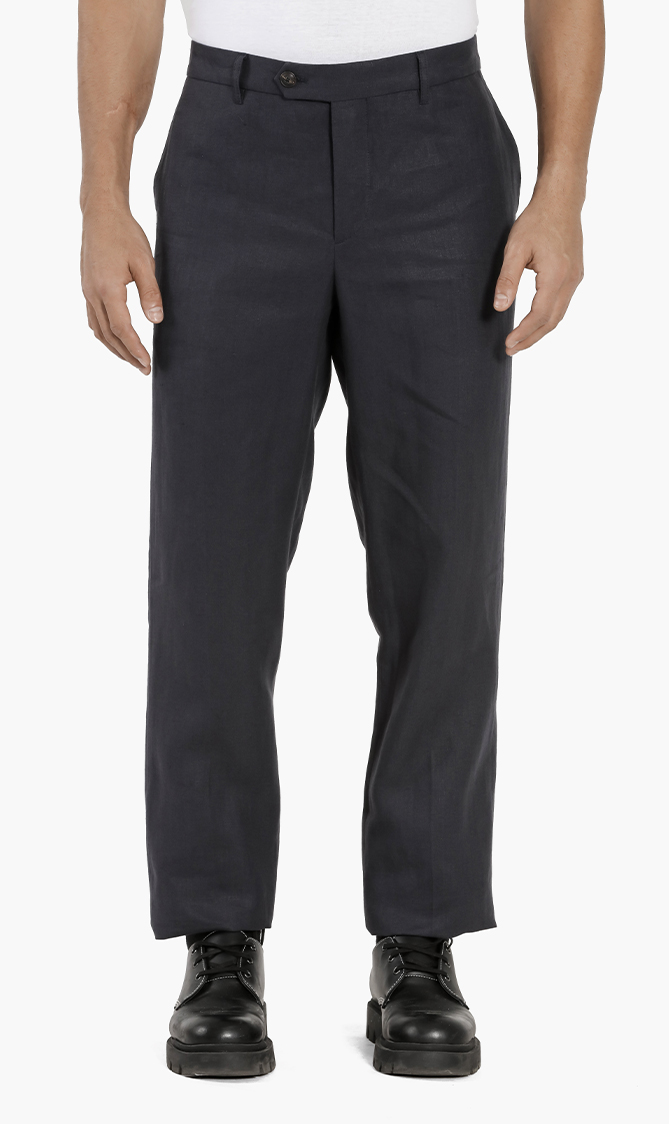 

Plain Linen Trouser, Blue