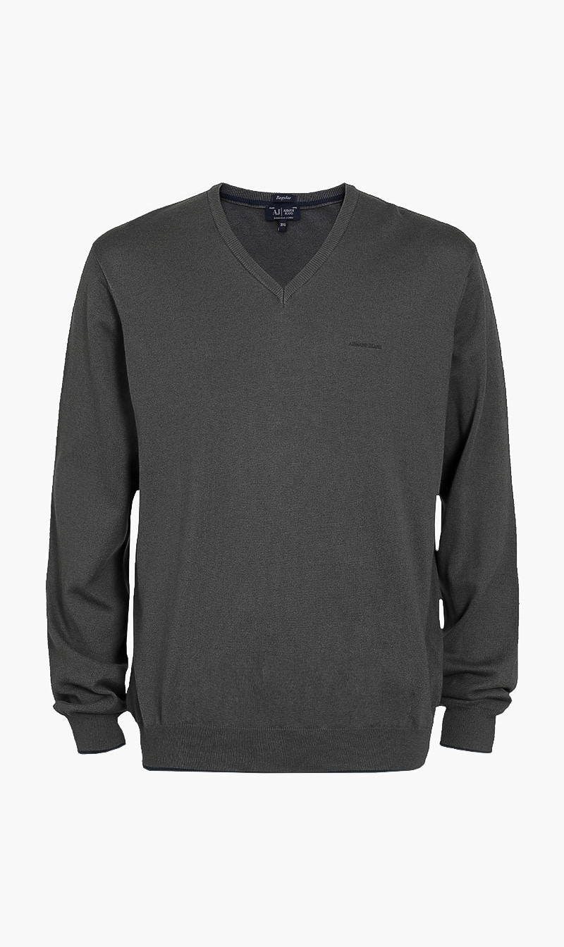 

Emporio Armani Plain V-neck Jumper