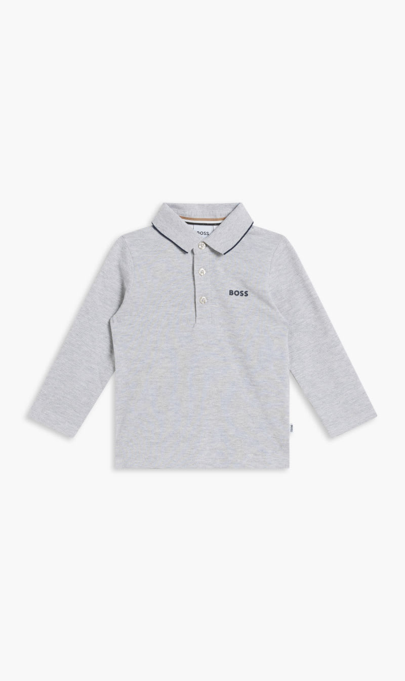 

Hugo Boss Grey Long Sleeve Polo for Boys | The Deal Outlet