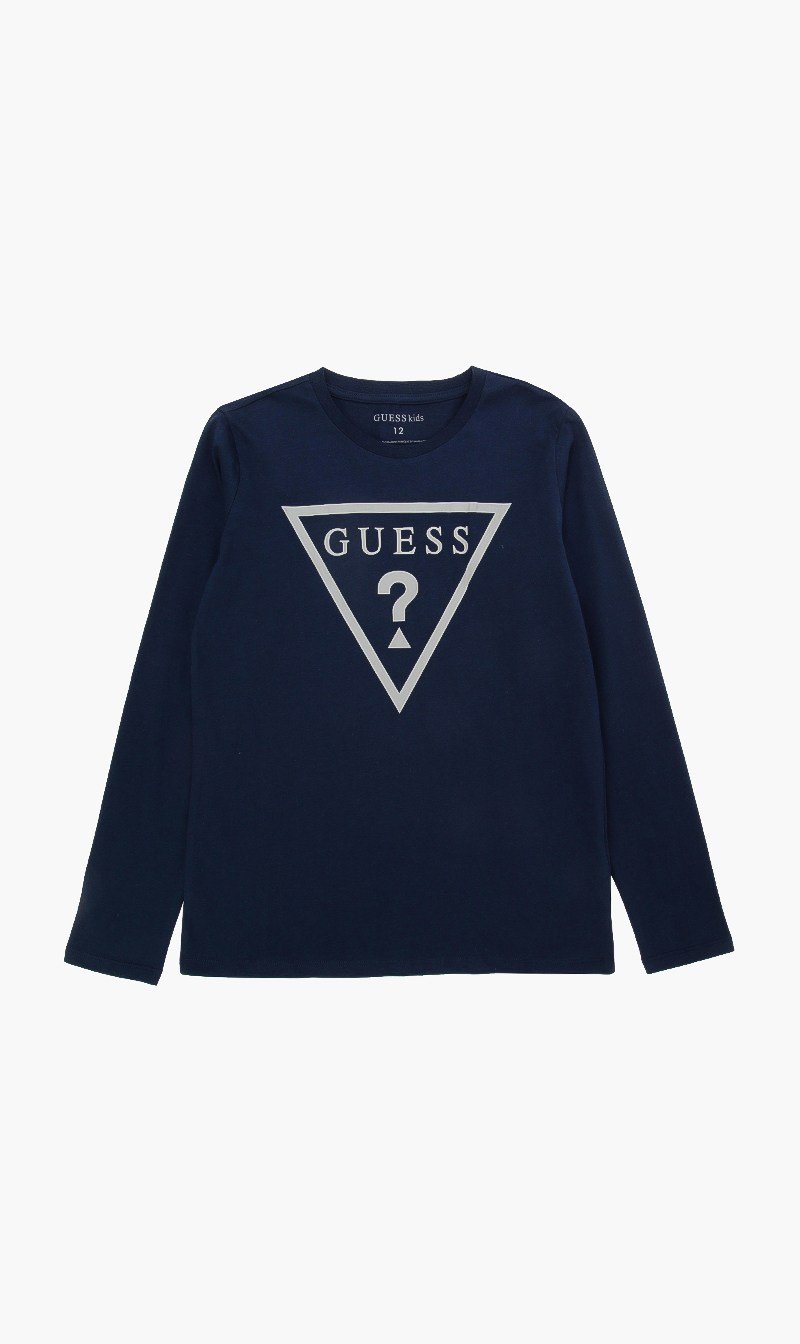 

Guess Blue Logo Long Sleeve Sweatshirt for Boys | The Deal Outlet