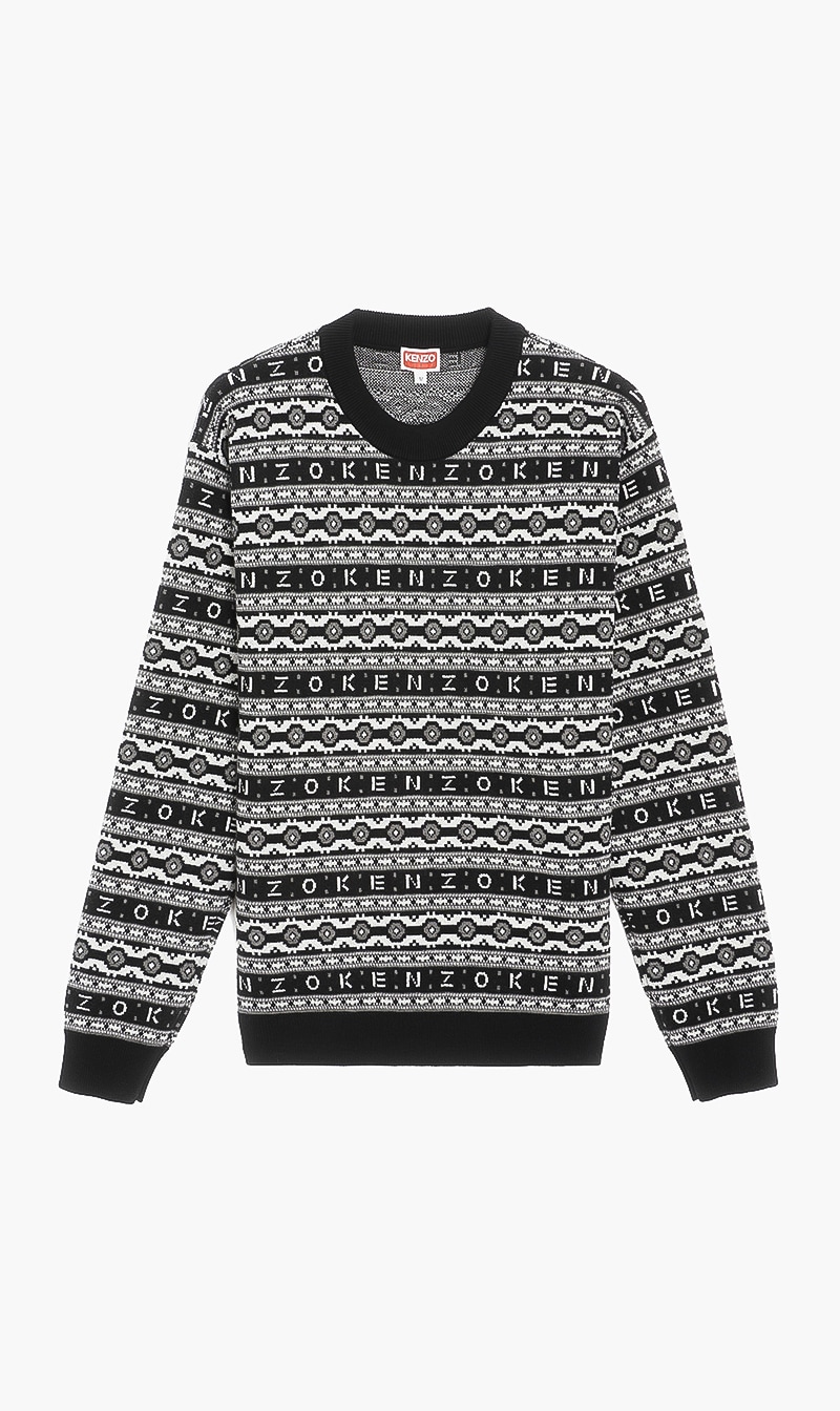 

Jacquard Regular Sweater, Black