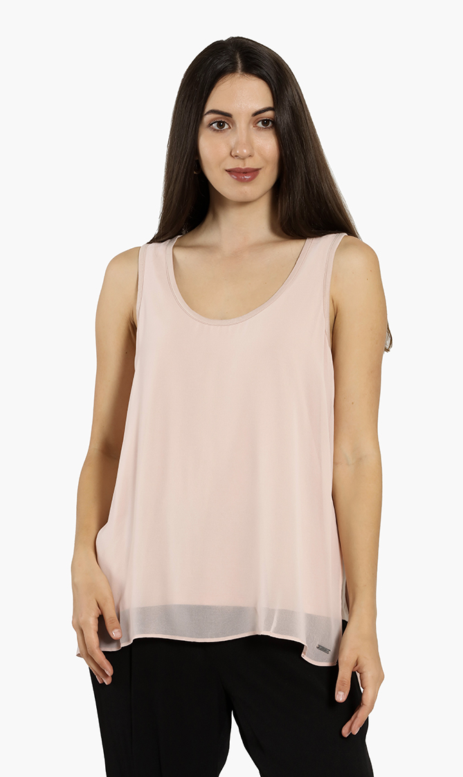 

Sleeveless Chiffon Top