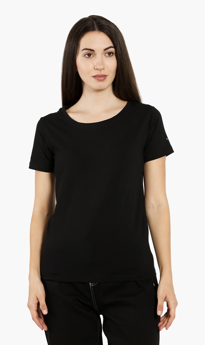 

Cotton Crew-neck T-shirt, Black