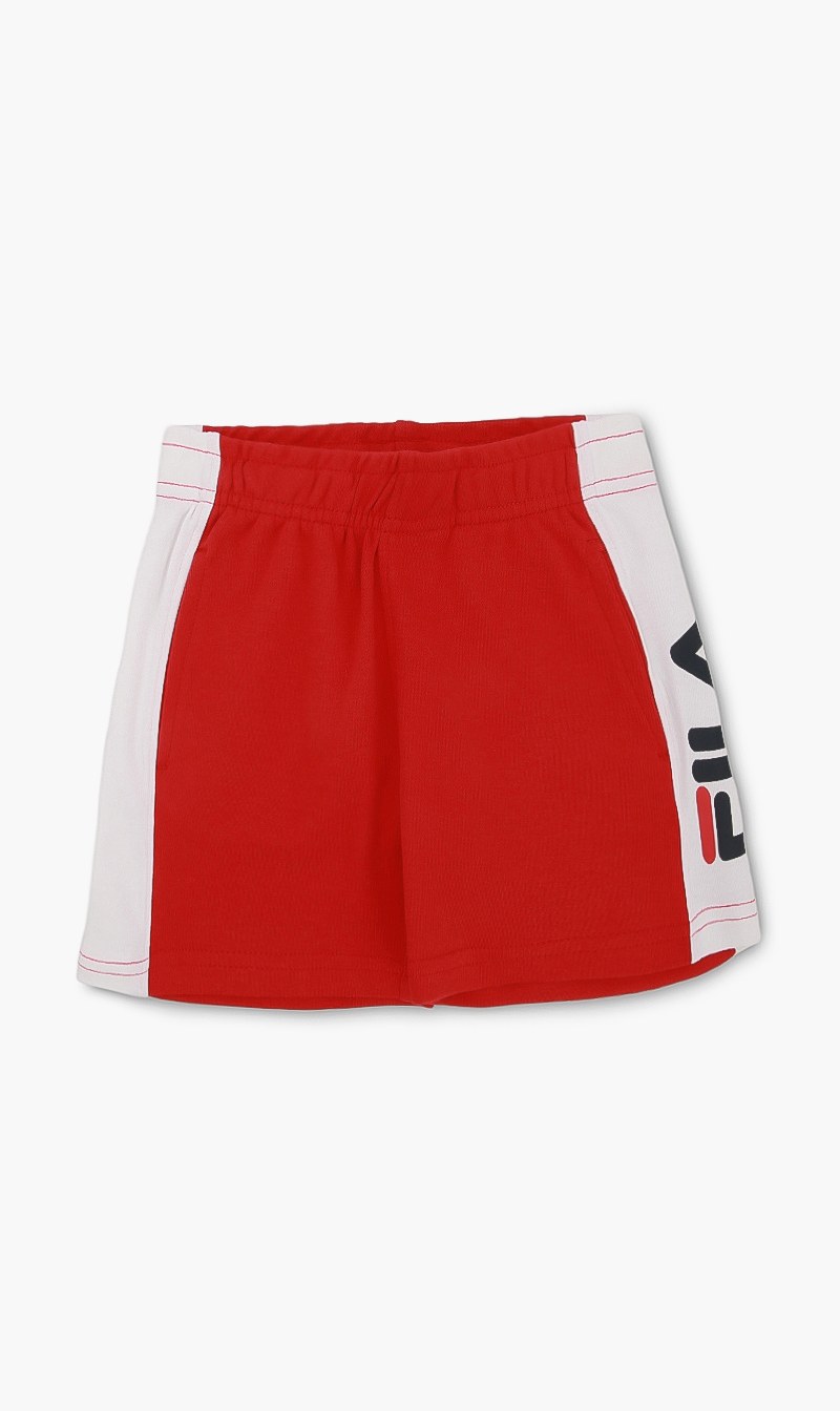 

Panelled Short With Logo, Red