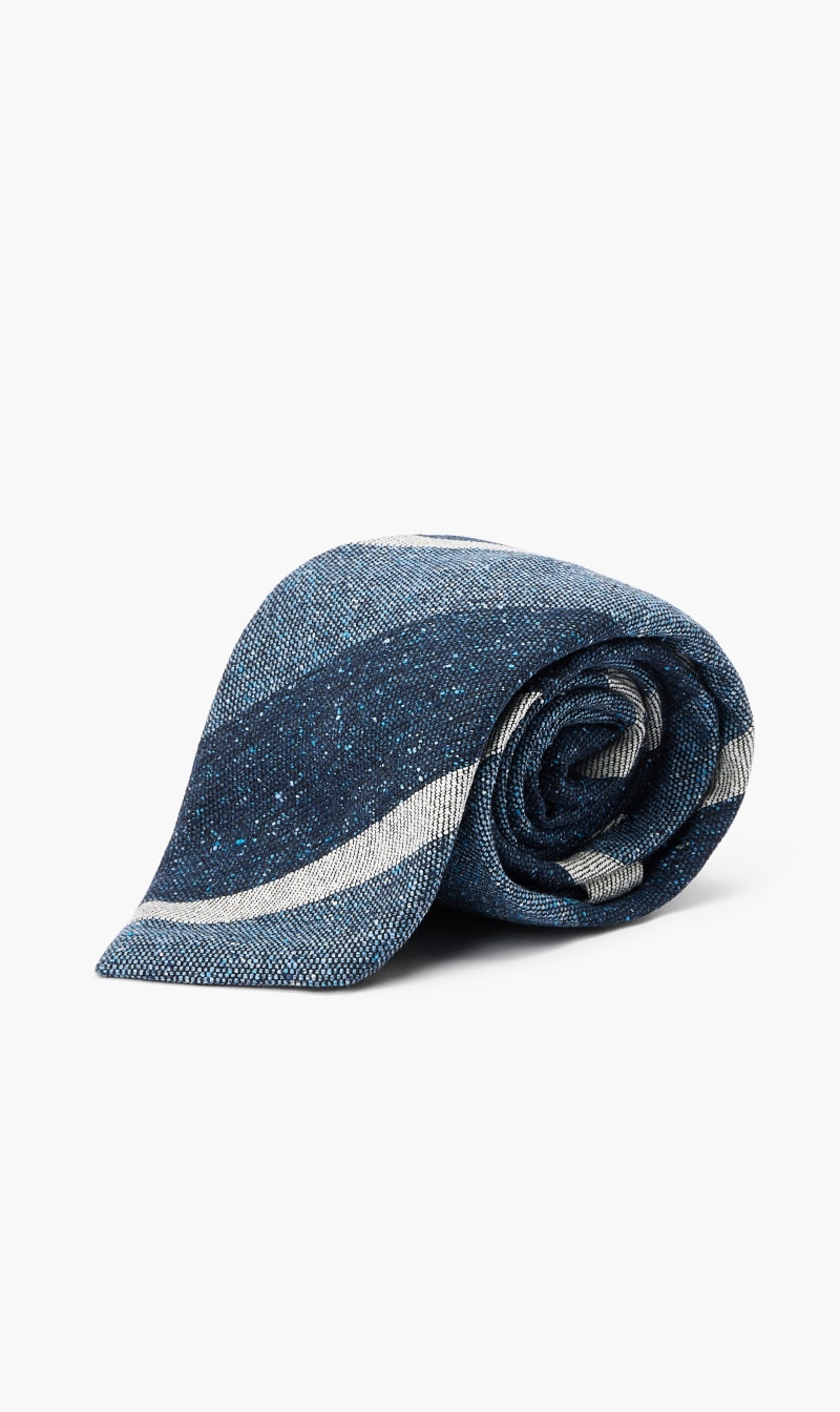 

Hackett London Blue Retro Themed Contrast Tie for Men | The Deal Outlet