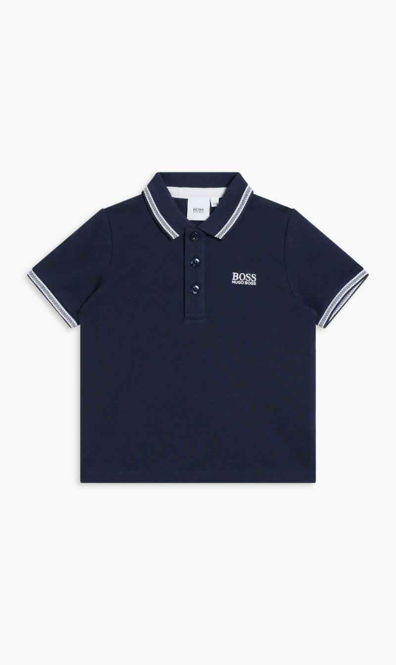 

Hugo Boss Blue Short Sleeve Polo for Boys | The Deal Outlet