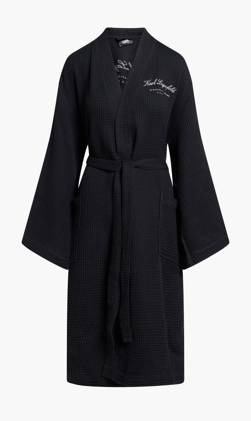 

Hotel Karl Waffle Bathrobe, Black