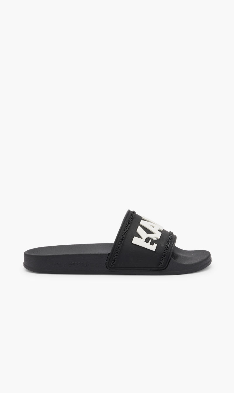 

Karl Lagerfeld Black Kondo Karl Logo Slide for Men | The Deal Outlet