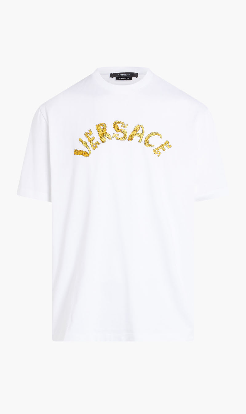 

Versace White Tshirt Ss Rn Jersey Small Emb Medusa Solid for Men | The Deal Outlet