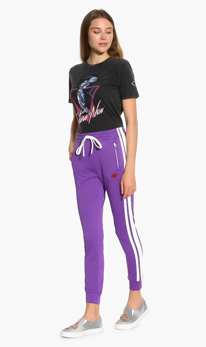 

Side Stripes Jogger Pants, Purple