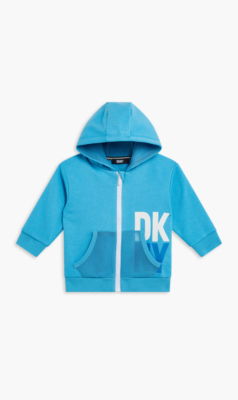 

Dkny Blue Hooded Cardigan for Boys | The Deal Outlet