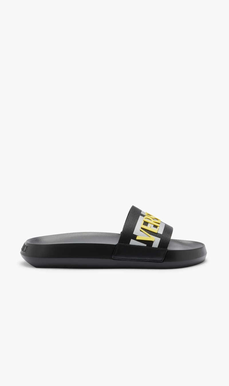 

Versace Black Slides Calf Leather for Men | The Deal Outlet