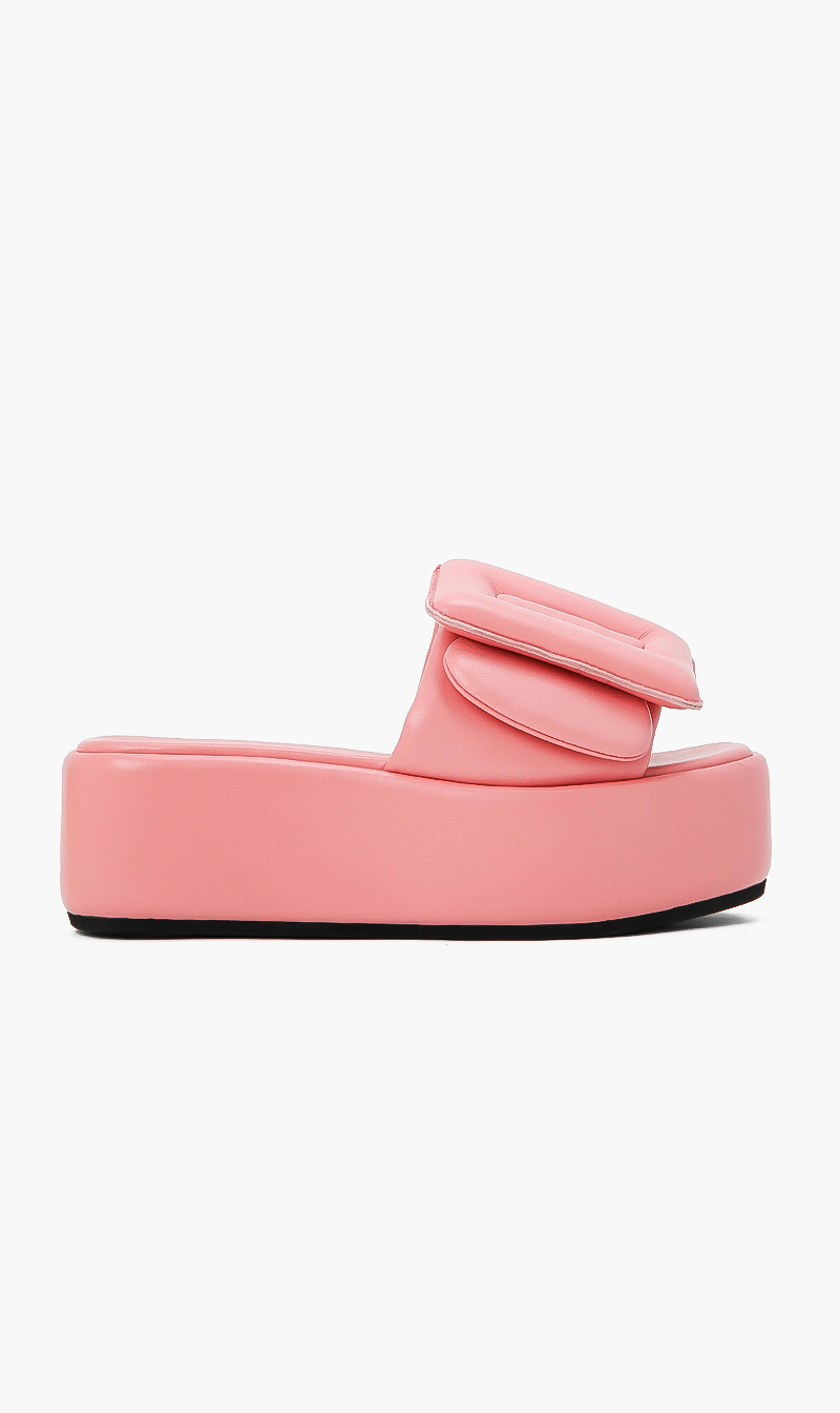 

Puffy Platform Sandals, Pink