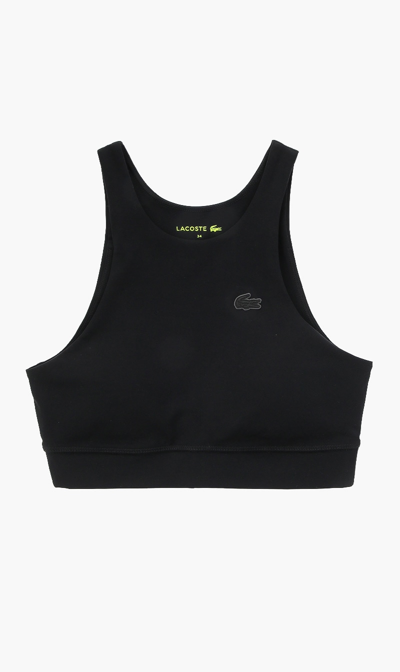 

Lacoste Black Classic Logo Sports Bra for Women | The Deal Outlet