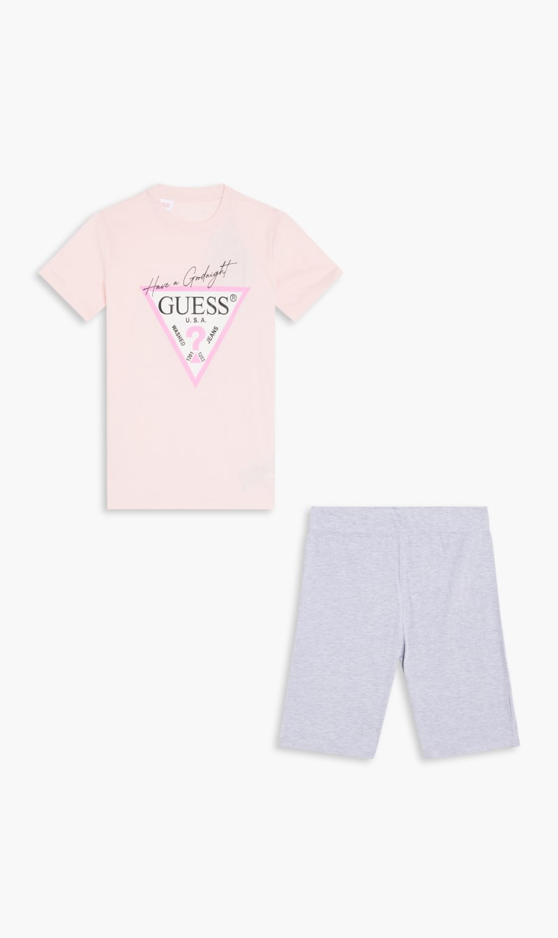 

Guess Pink Logo T-shirt And Shorts Set | The Deal Outlet