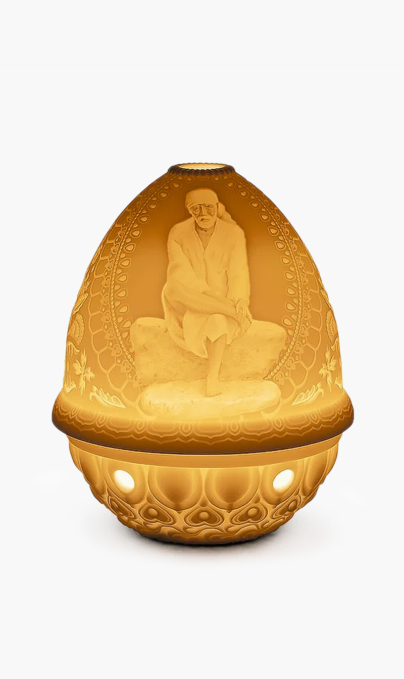 

Lladro Classic Lithophane Votive Light - Sai Baba