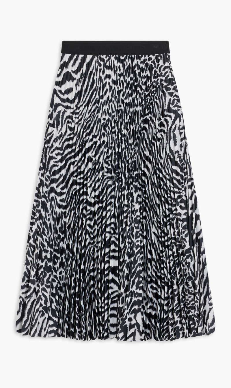 

Karl Lagerfeld White Animal Print Pleated Skirt for Women | The Deal Outlet