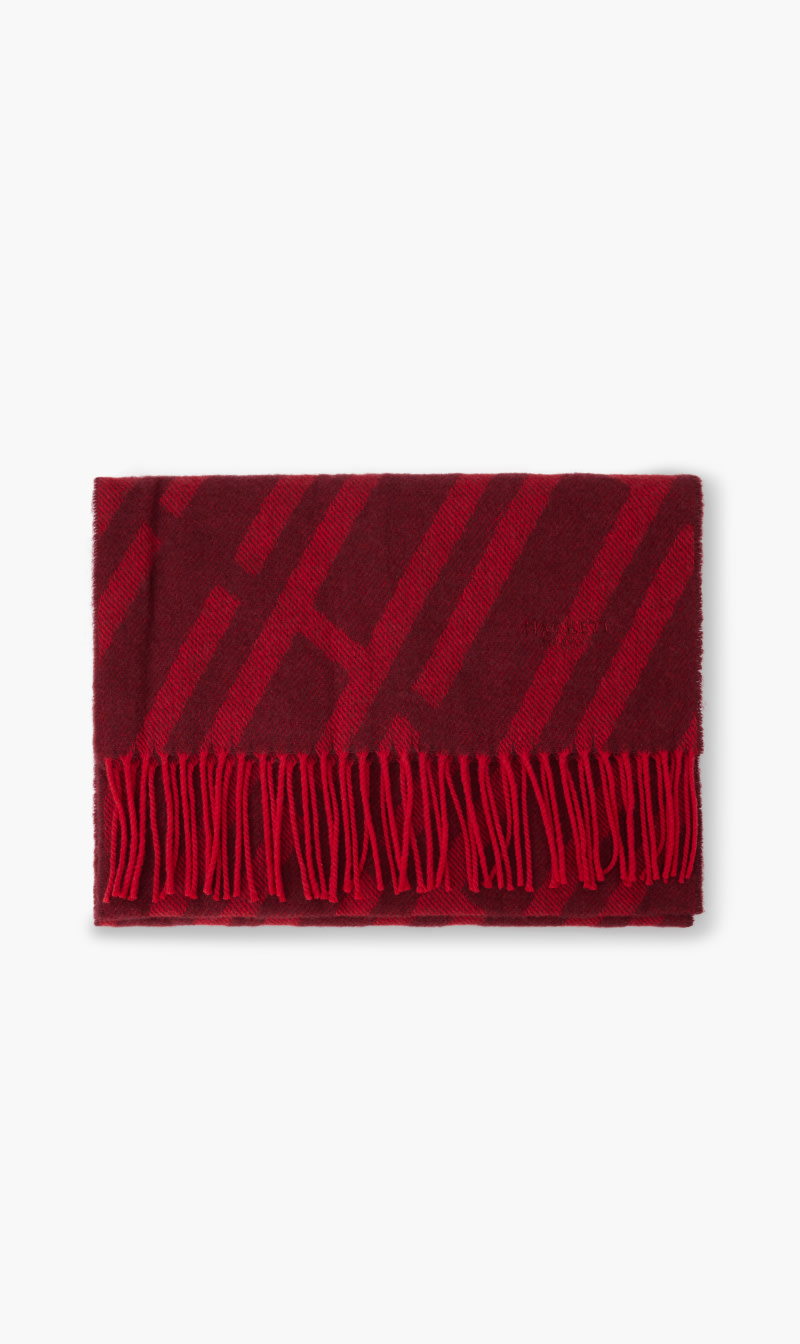 

Hackett London Red Geometric Print Scarf for Men | The Deal Outlet