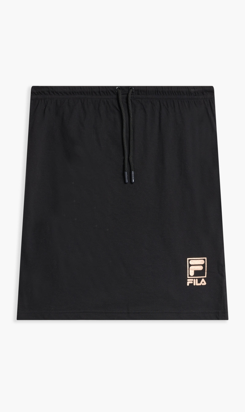 

Fila Black Skirt With Stacked Foil Logo for Women | The Deal Outlet