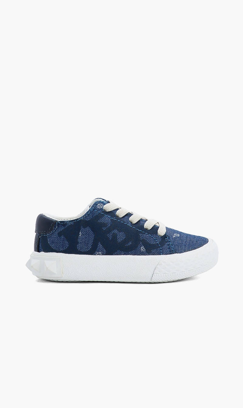 

Guess Blue Logo Lace Up Sneakers for Boys | The Deal Outlet