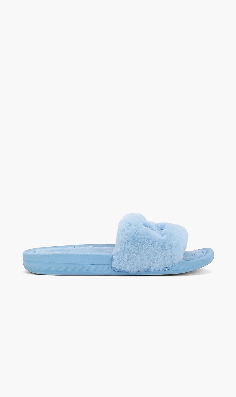 

Shearling Slides, Blue