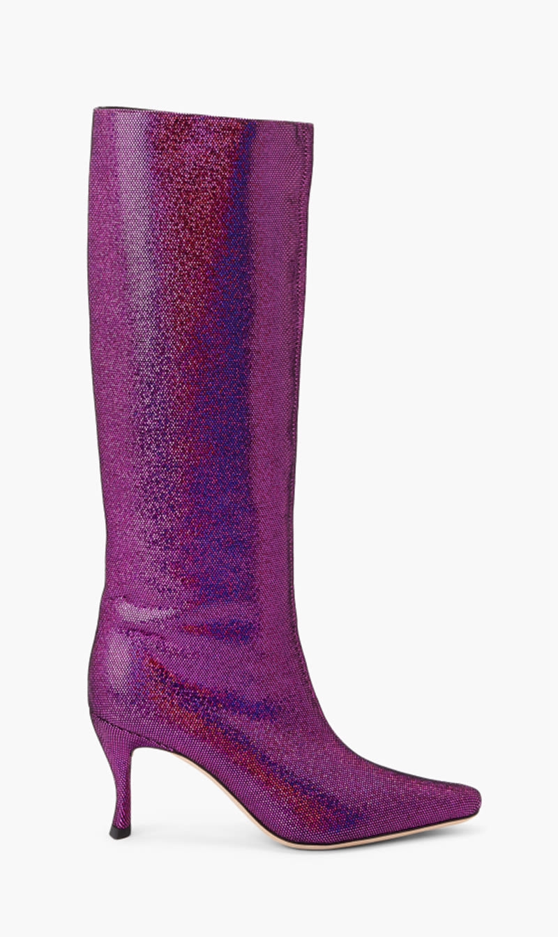 

By Far Purple Stevie 42 Fuchsia Disco Dot Leather for Women | The Deal Outlet