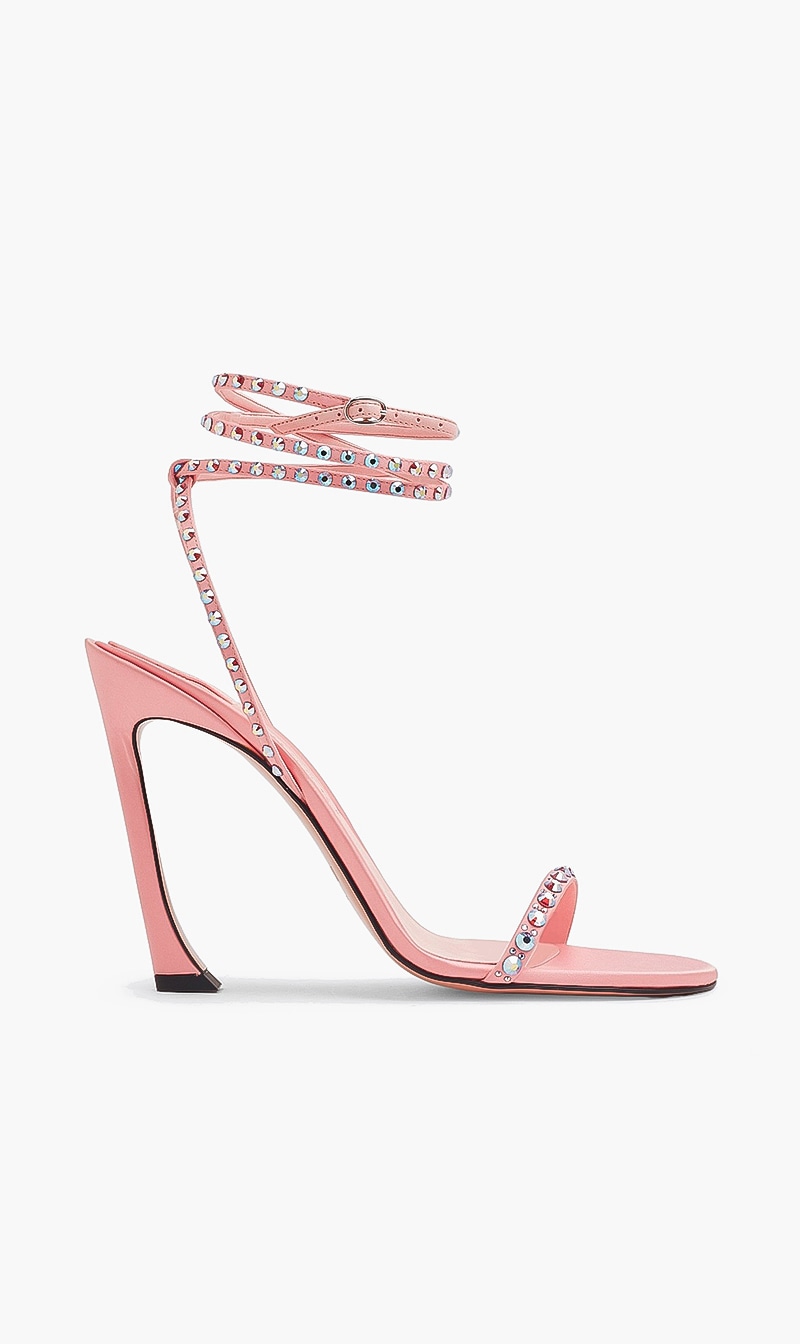 

Piferi Pink Crystal Strap Heels for Women | The Deal Outlet