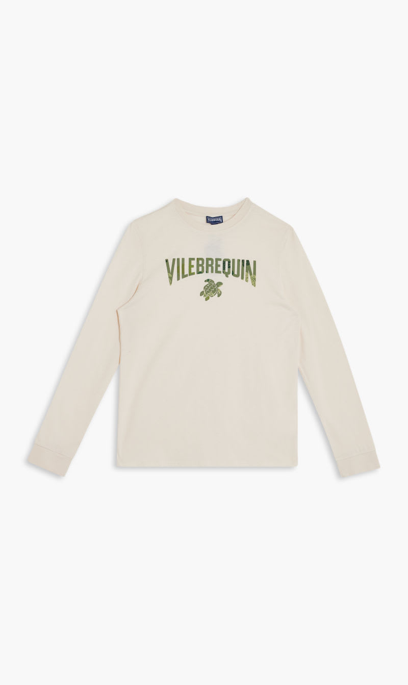 

Vilebrequin White Gerome Tee Shirt Cr24 Turtlcamo Logo Off White for Boys | The Deal Outlet