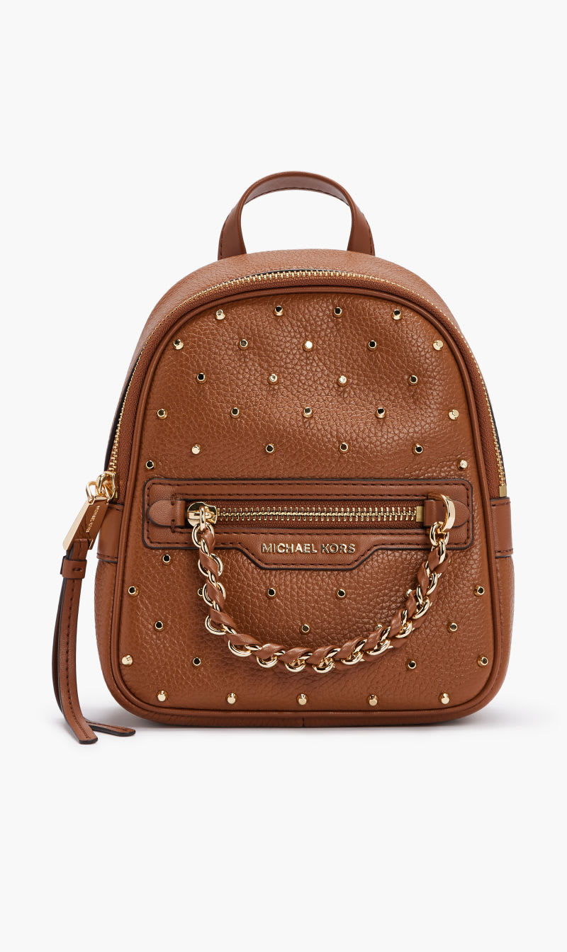 

Michael Kors Brown Elliot Xs Cnv Msgr Backpack for Women | The Deal Outlet