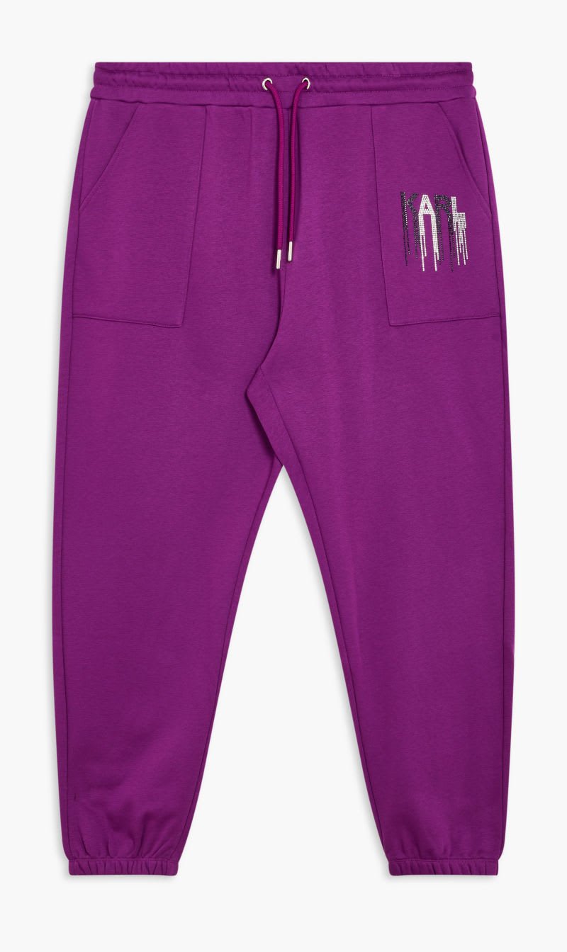 

Karl Lagerfeld Purple Rhinestone Sweatpants for Women | The Deal Outlet