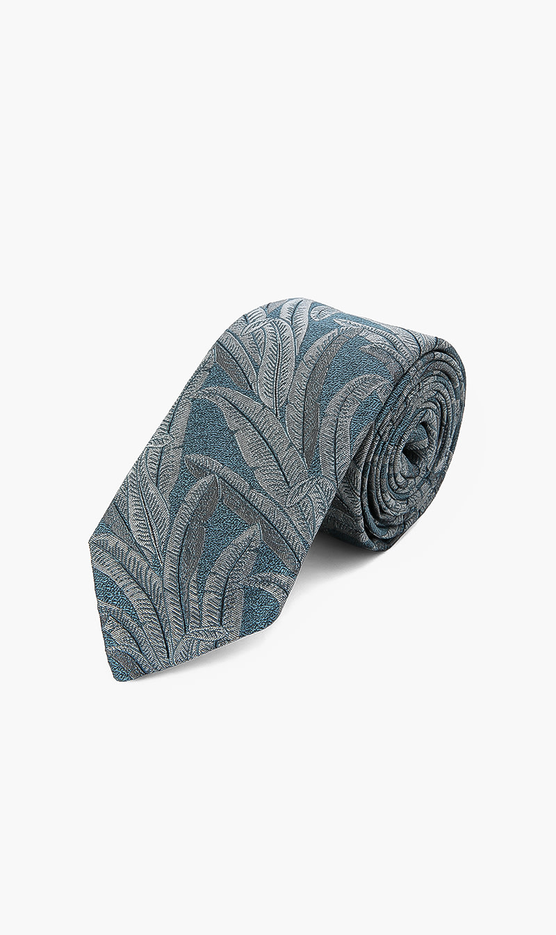 

Leaf Print Silk Tie