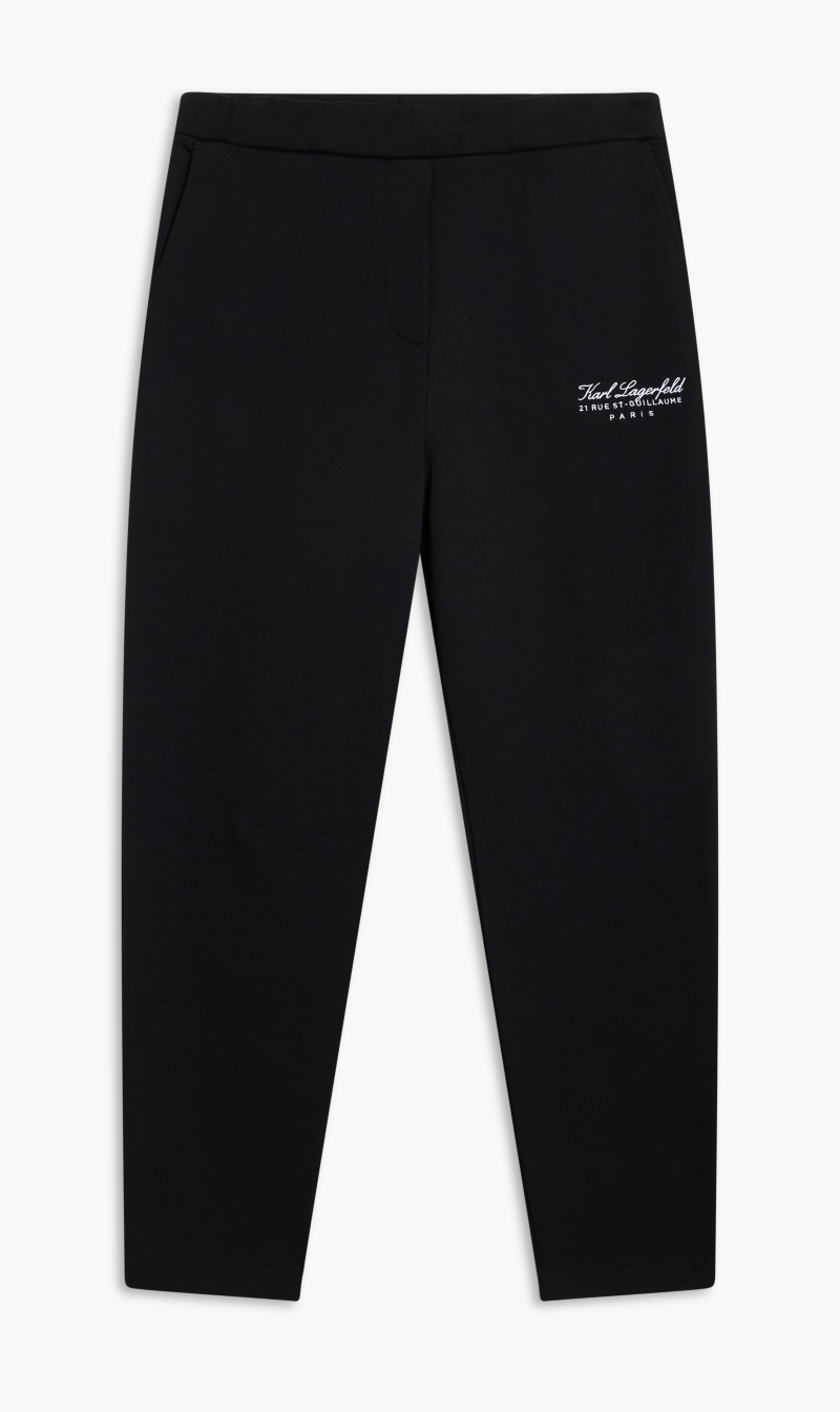 

Karl Lagerfeld Black Signature Modern Sweatpants for Women | The Deal Outlet