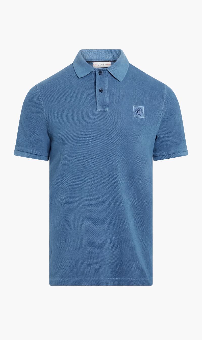 

Guess Blue Logo Short Sleeves Polo for Men | The Deal Outlet