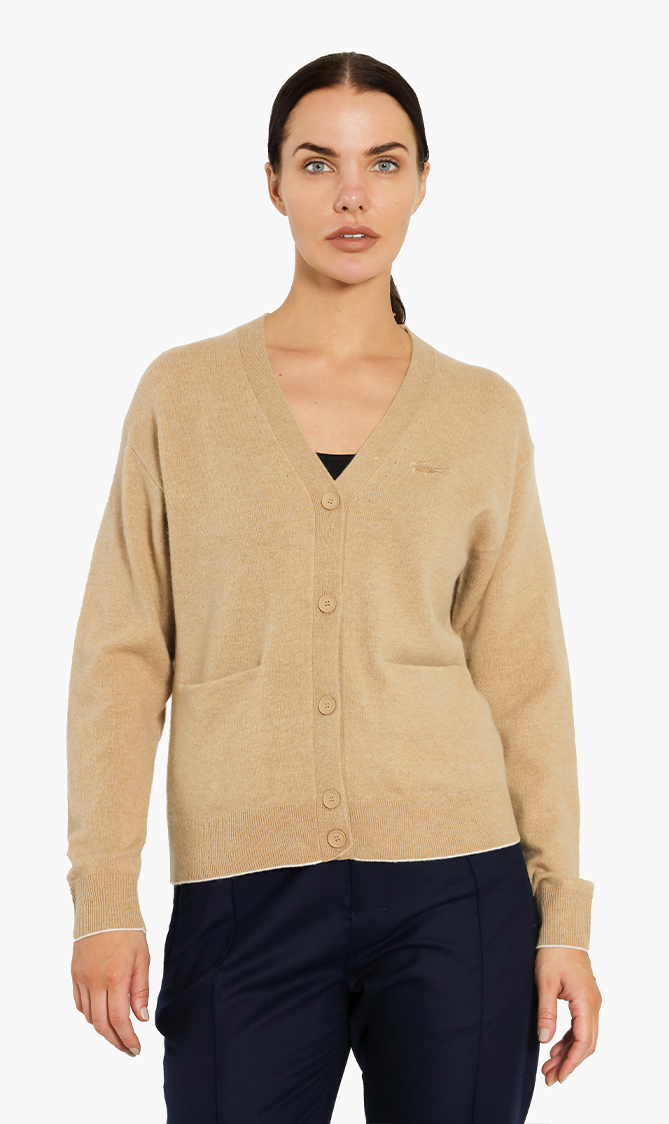 

Lacoste V-neck Buttoned Wool Cardigan