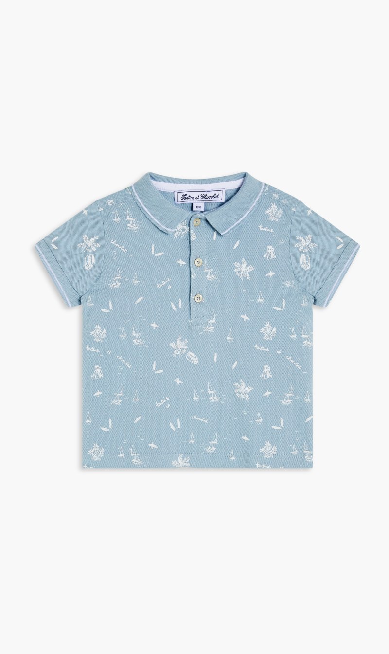 

Tartine Et Chocolat Blue Polo for Kids | The Deal Outlet