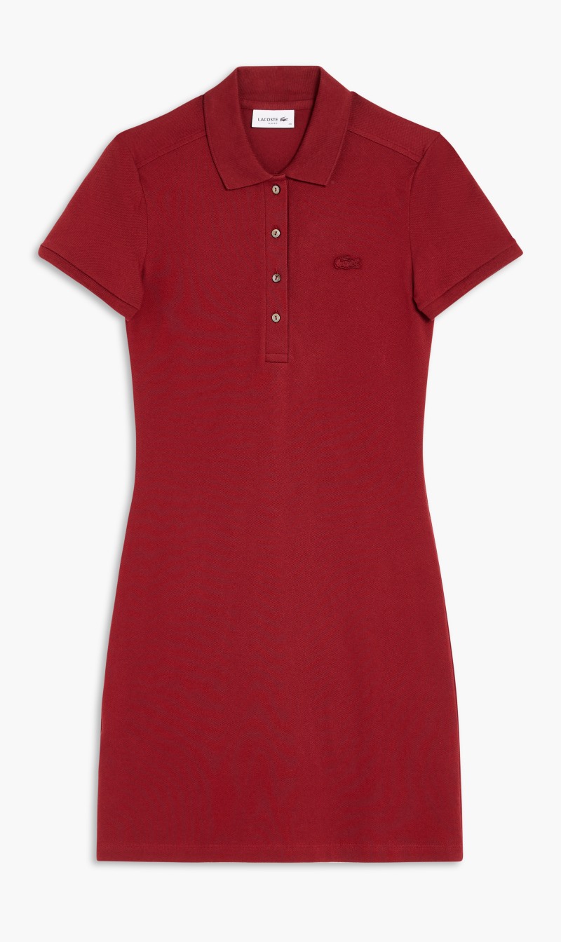 

Lacoste Red Slim Fit Short Sleeve Dress for Women | The Deal Outlet