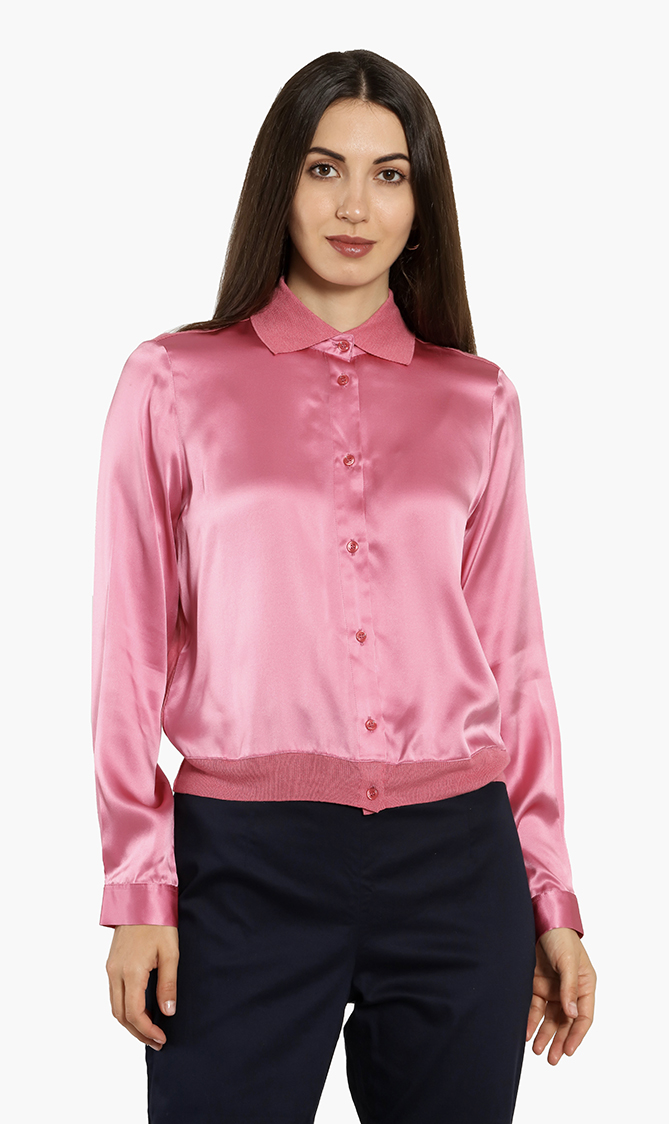 

Emporio Armani Ribbed Collar Long Sleeves Shirt