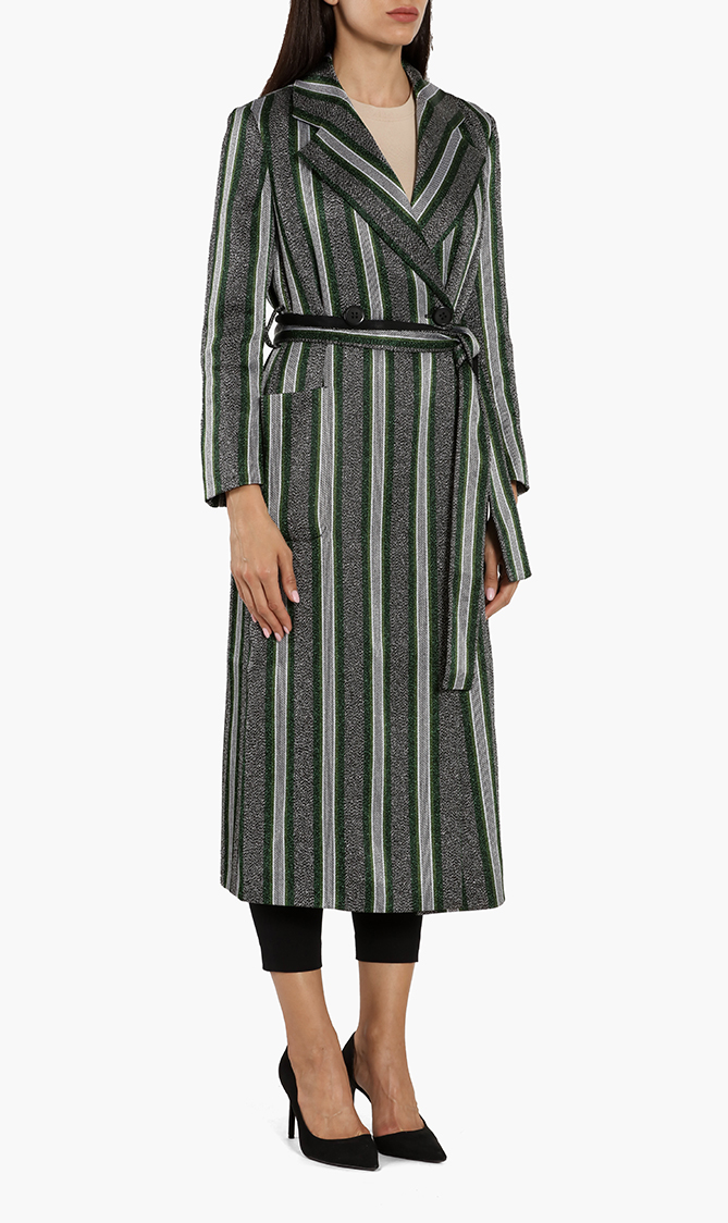 

Stripes Belted Coat