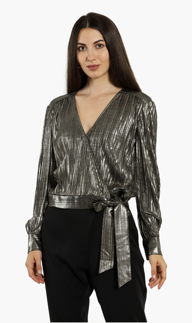 

Ted Baker Elwiira Gathering Detail Wrap Top