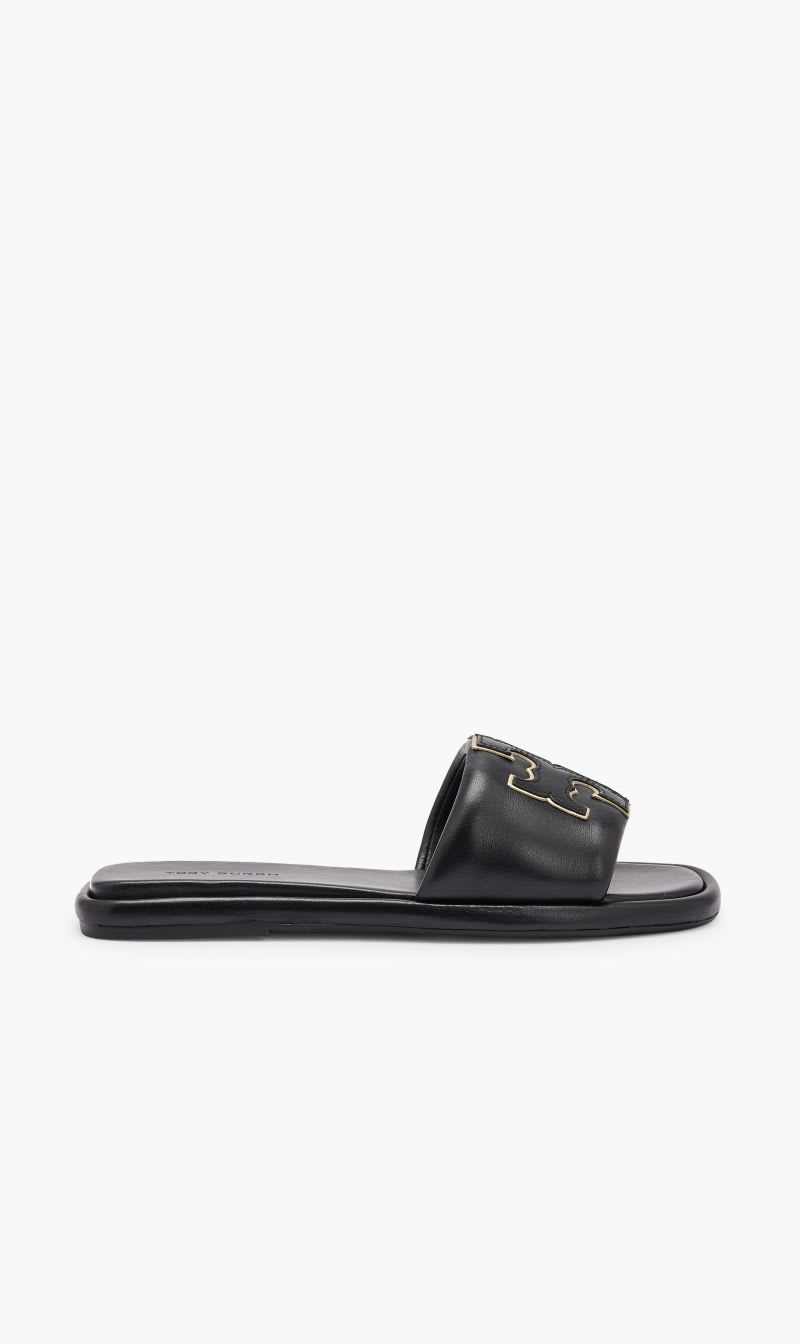 

Tory Burch Black Double T Sport Slide for Women | The Deal Outlet