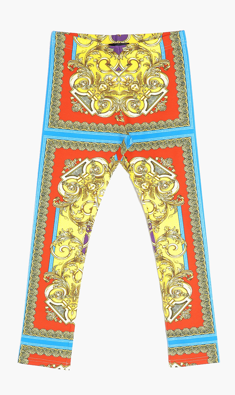 

Versace Yellow Jg Leggings Barrocco for Girls | The Deal Outlet