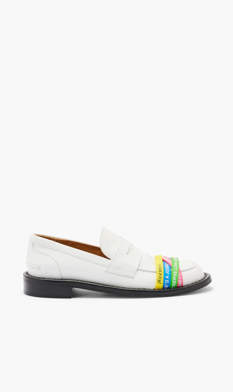 

J.w.anderson White Elastic Loafer for Women | The Deal Outlet