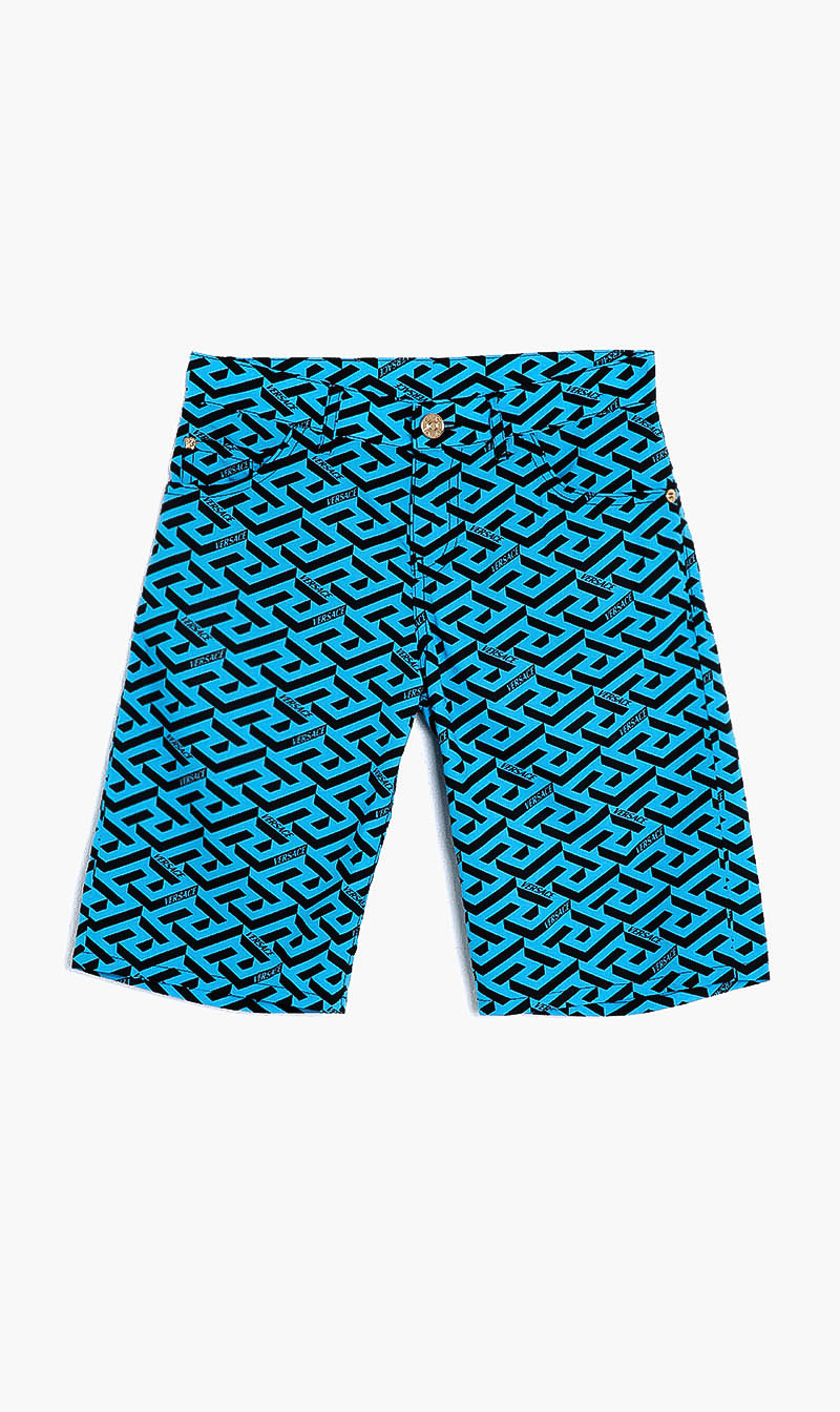 

Versace Blue Short Denim Greca Signature Kids Pop for Boys | The Deal Outlet