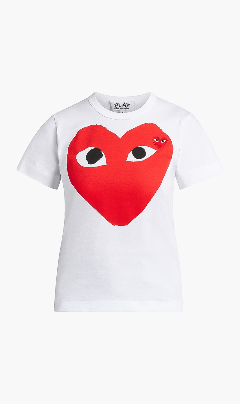 

Oversized Heart Print T-shirt, White