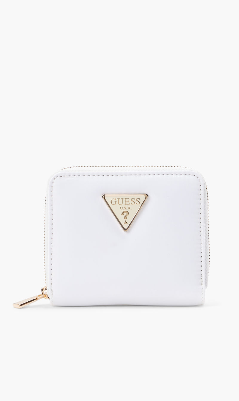 

Guess White Eco Gemma Slg Small Zip Around for Women | The Deal Outlet