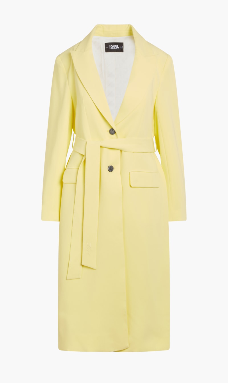 

Karl Lagerfeld Yellow Tailored Coat for Women | The Deal Outlet