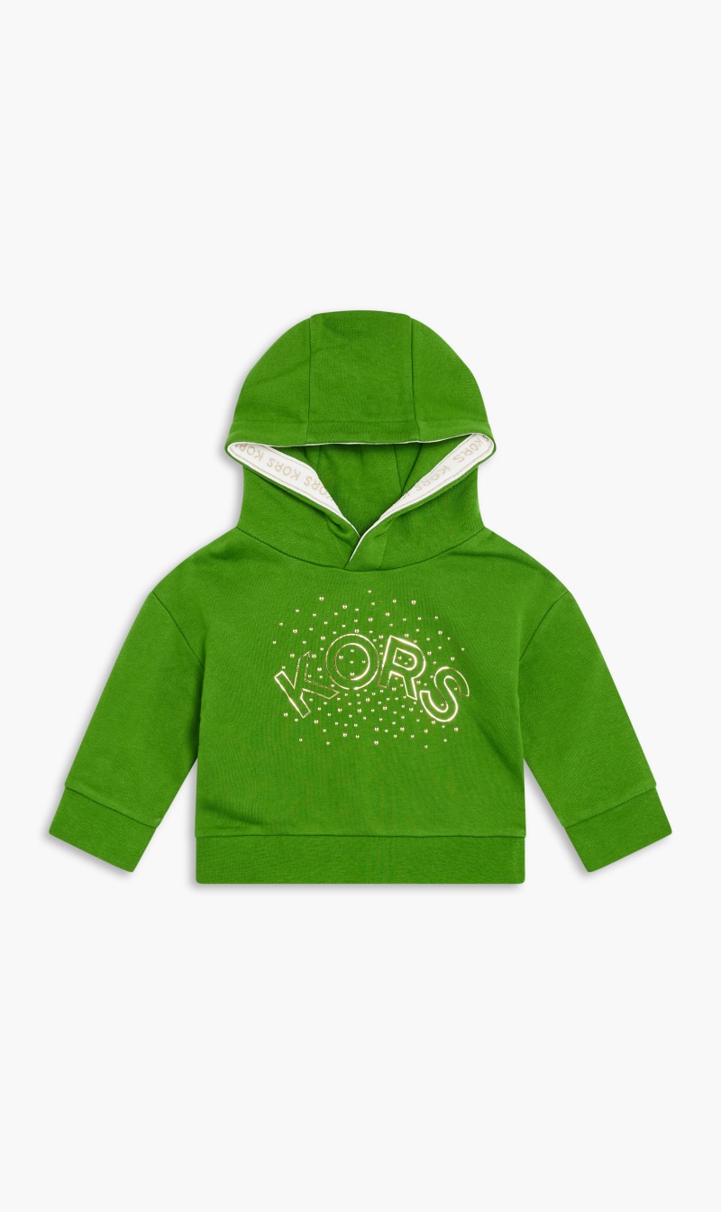 

Michael Kors Green Logo Print Embellished Cotton Sweatshirt for Girls | The Deal Outlet